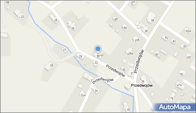 Przedwojów, Przedwojów, 30, mapa Przedwojów