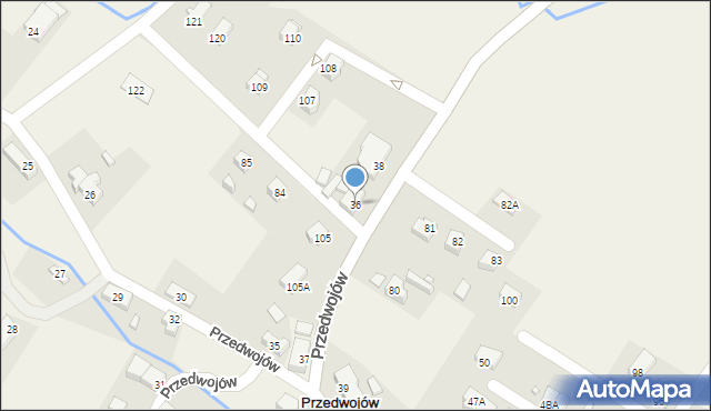 Przedwojów, Przedwojów, 36, mapa Przedwojów