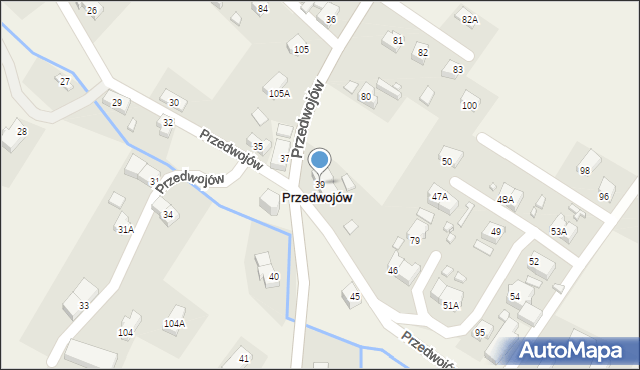 Przedwojów, Przedwojów, 39, mapa Przedwojów