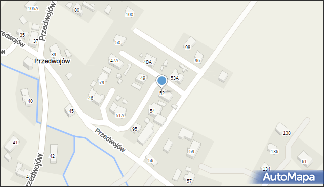Przedwojów, Przedwojów, 52, mapa Przedwojów