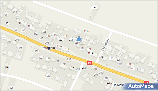 Przeginia, Przeginia, 119, mapa Przeginia