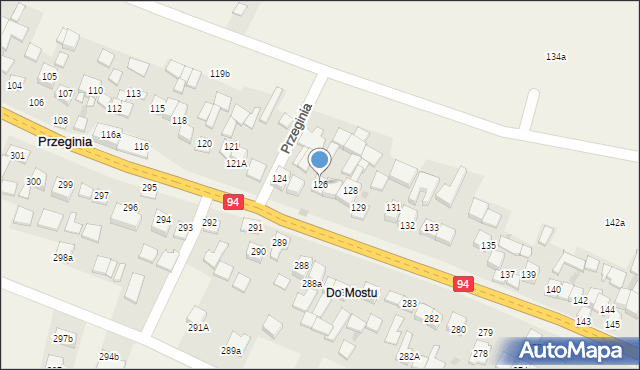 Przeginia, Przeginia, 126, mapa Przeginia