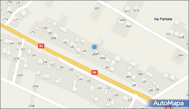 Przeginia, Przeginia, 183A, mapa Przeginia