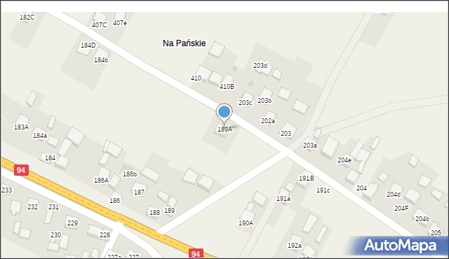 Przeginia, Przeginia, 189A, mapa Przeginia