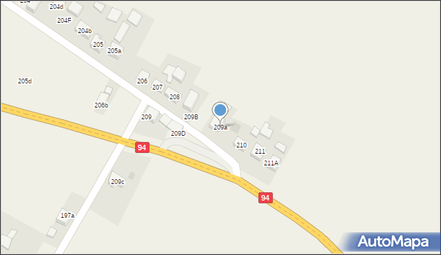 Przeginia, Przeginia, 209a, mapa Przeginia