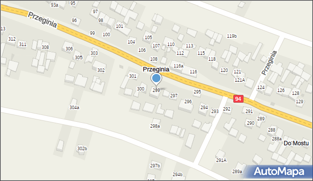 Przeginia, Przeginia, 299, mapa Przeginia