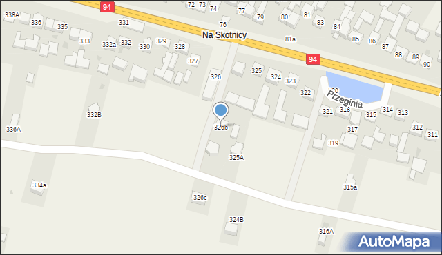 Przeginia, Przeginia, 326b, mapa Przeginia