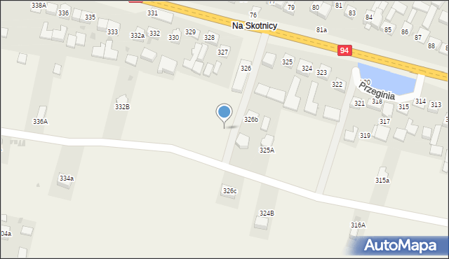 Przeginia, Przeginia, 326e, mapa Przeginia