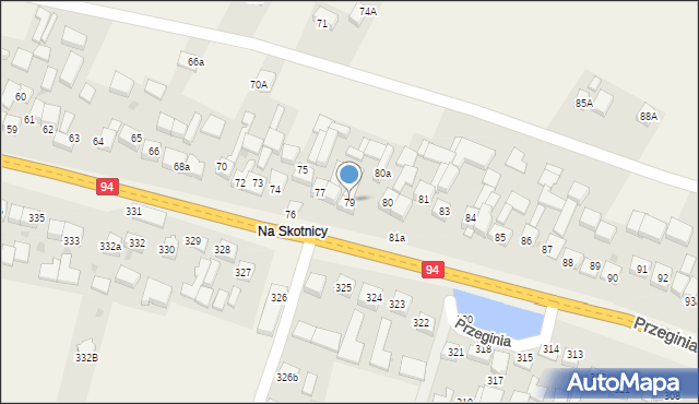 Przeginia, Przeginia, 79, mapa Przeginia