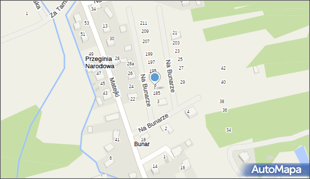 Przeginia Narodowa, Przeginia Narodowa, 186, mapa Przeginia Narodowa
