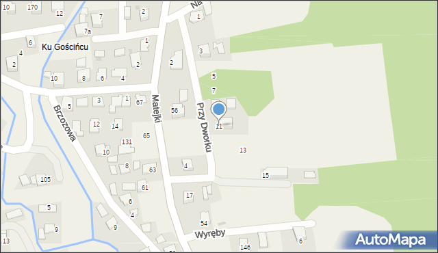 Przeginia Narodowa, Przy Dworku, 11, mapa Przeginia Narodowa