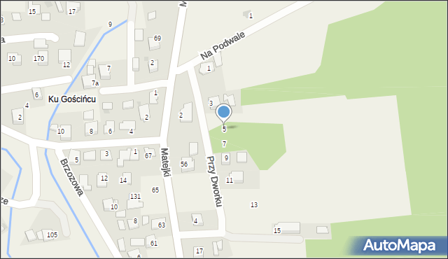 Przeginia Narodowa, Przy Dworku, 5, mapa Przeginia Narodowa