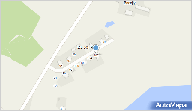 Przejma Wysoka, Przejma Wysoka, 106, mapa Przejma Wysoka