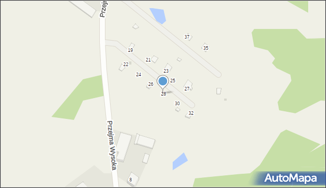 Przejma Wysoka, Przejma Wysoka, 28, mapa Przejma Wysoka
