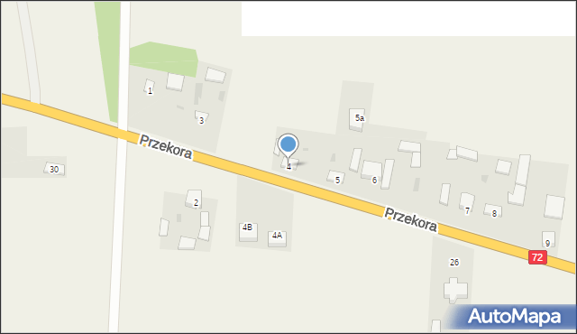 Przekora, Przekora, 4, mapa Przekora