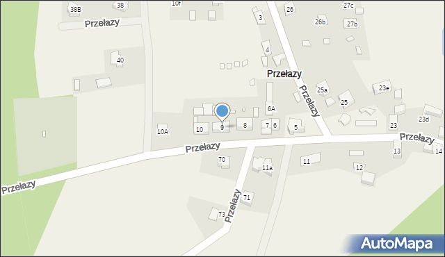 Przełazy, Przełazy, 9, mapa Przełazy