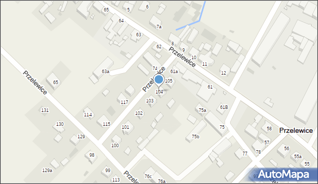 Przelewice, Przelewice, 104, mapa Przelewice