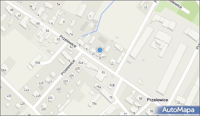 Przelewice, Przelewice, 11, mapa Przelewice