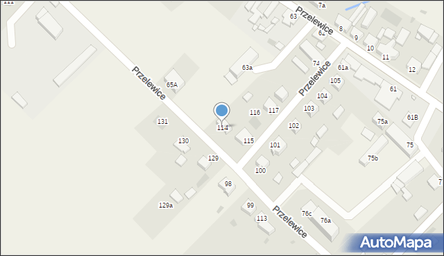 Przelewice, Przelewice, 114, mapa Przelewice