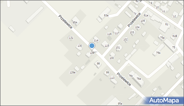 Przelewice, Przelewice, 129, mapa Przelewice