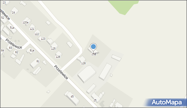 Przelewice, Przelewice, 25B, mapa Przelewice