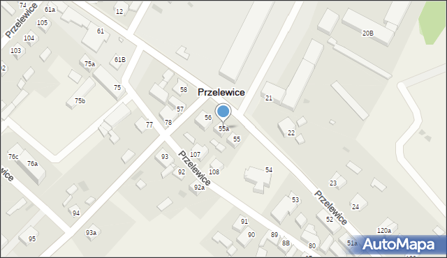 Przelewice, Przelewice, 55a, mapa Przelewice