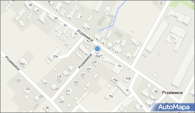 Przelewice, Przelewice, 61a, mapa Przelewice