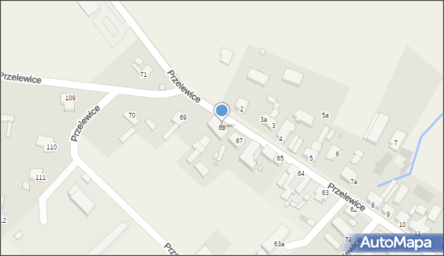 Przelewice, Przelewice, 68, mapa Przelewice