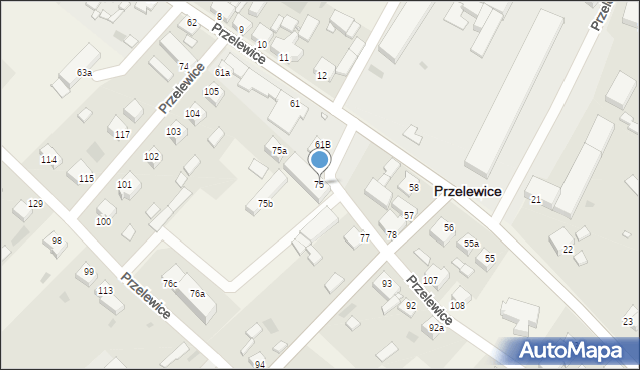 Przelewice, Przelewice, 75, mapa Przelewice