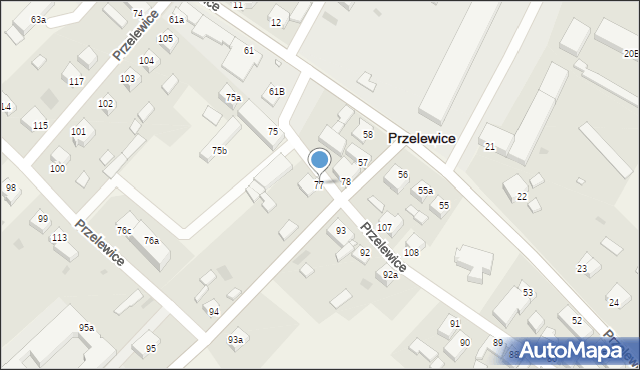 Przelewice, Przelewice, 77, mapa Przelewice