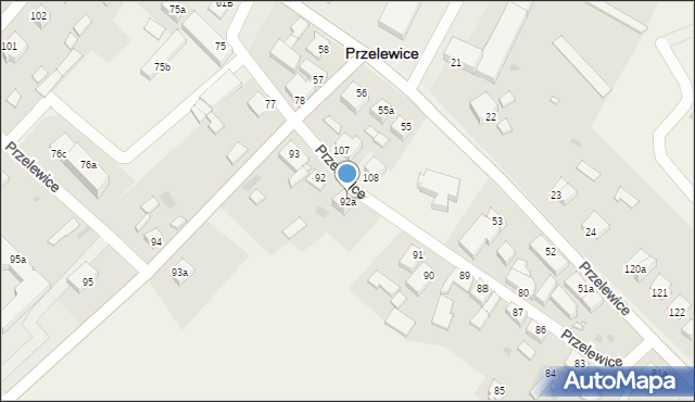 Przelewice, Przelewice, 92a, mapa Przelewice