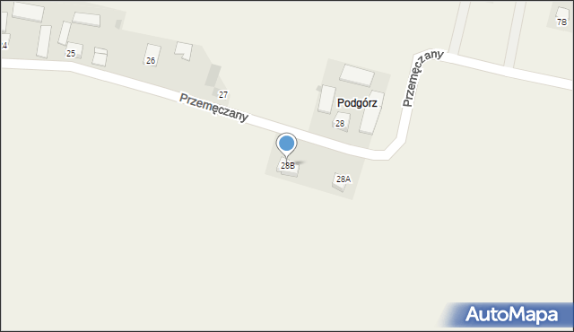 Przemęczany, Przemęczany, 28B, mapa Przemęczany