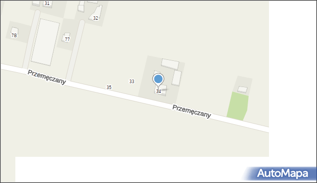 Przemęczany, Przemęczany, 34, mapa Przemęczany