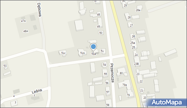 Przemocze, Przemocze, 51a, mapa Przemocze