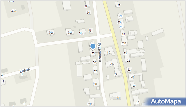 Przemocze, Przemocze, 55, mapa Przemocze
