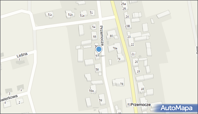 Przemocze, Przemocze, 57a, mapa Przemocze