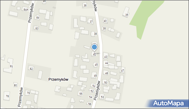 Przemyków, Przemyków, 42, mapa Przemyków