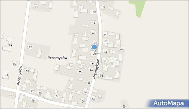 Przemyków, Przemyków, 49, mapa Przemyków