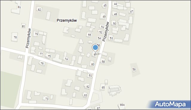 Przemyków, Przemyków, 57, mapa Przemyków