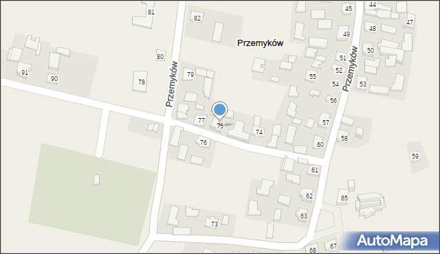 Przemyków, Przemyków, 75, mapa Przemyków