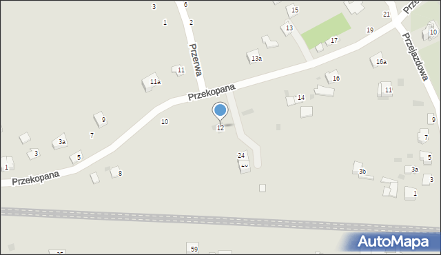 Przemyśl, Przekopana, 12, mapa Przemyśla