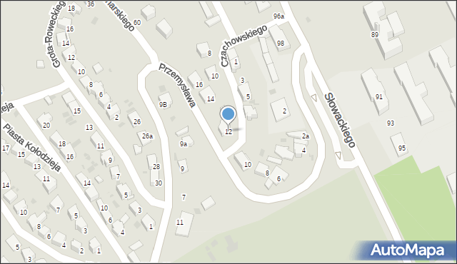 Przemyśl, Przemysława, 12, mapa Przemyśla