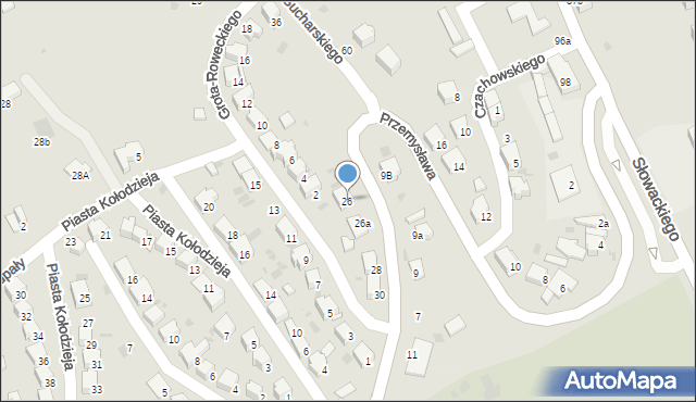 Przemyśl, Przemysława, 26, mapa Przemyśla