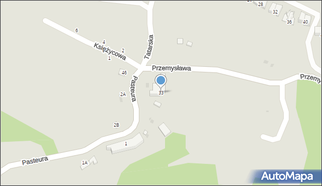 Przemyśl, Przemysława, 33, mapa Przemyśla