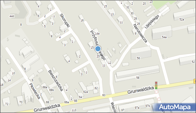 Przemyśl, Przybyszewskiego Stanisława, 13, mapa Przemyśla