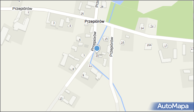 Przepiórów, Przepiórów, 13, mapa Przepiórów