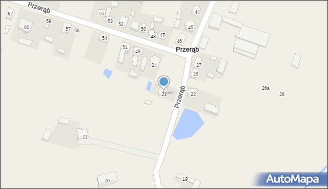 Przerąb, Przerąb, 23, mapa Przerąb