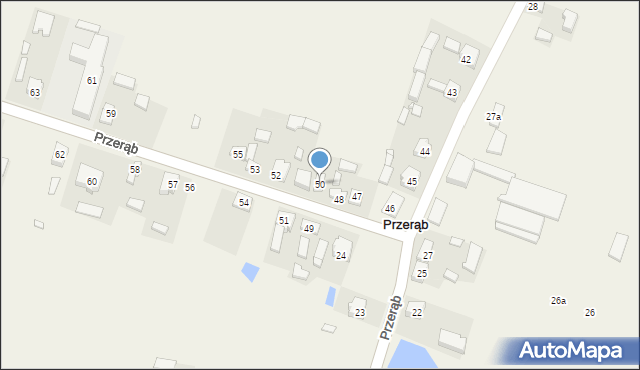 Przerąb, Przerąb, 50, mapa Przerąb