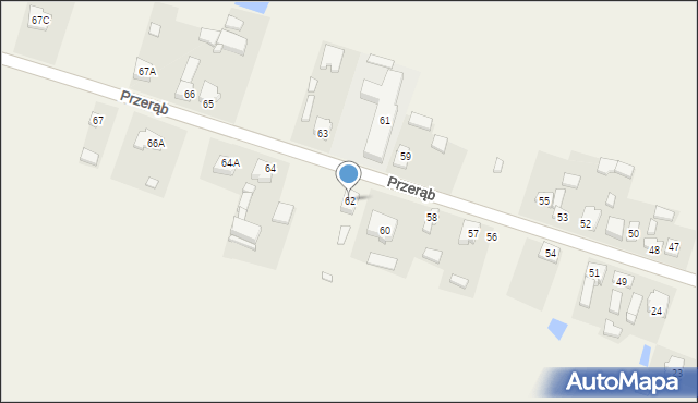 Przerąb, Przerąb, 62, mapa Przerąb