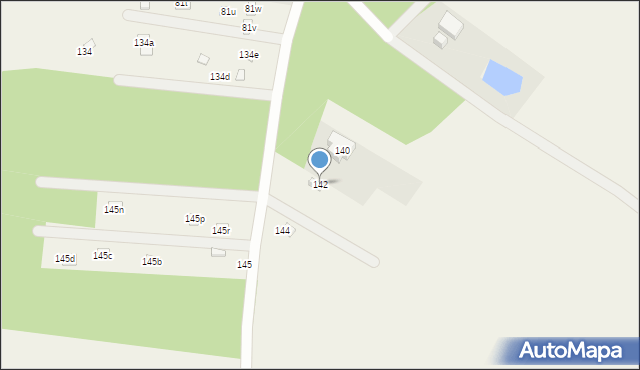 Przeradowo, Przeradowo, 142, mapa Przeradowo